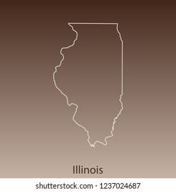 vector map of Illinois
