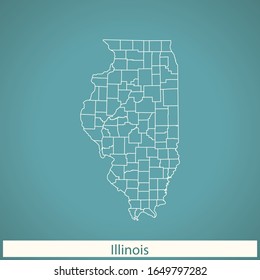 vector map of the Illinois