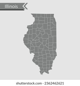 vector map of the Illinois