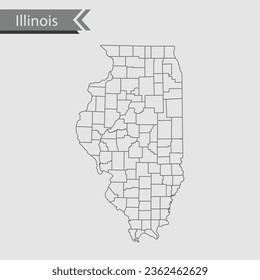 vector map of the Illinois