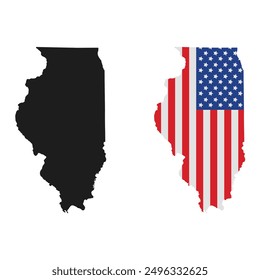 vector map of the Illinois.