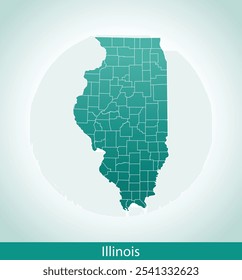 vector map of the Illinois