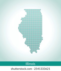 vector map of the Illinois