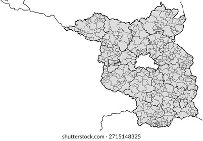 Ilustración de mapa de Vector de Brandeburgo, Alemania. Diseño limpio y mínimo que destaca los límites administrativos. Adecuado para geografía, educación, presentaciones de negocios, infografías, Diseño web y materiales impresos.