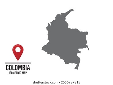 Colombıa vector map illustration, country map with markings. vector illustration.	
