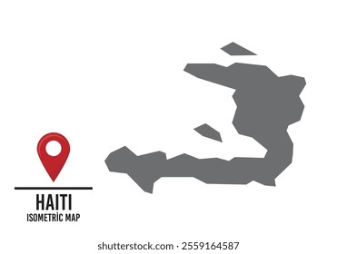Haıtı vector map illustration, country map with markings. vector illustration.