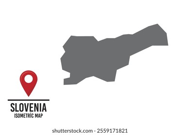 Slovenıa vector map illustration, country map with markings. vector illustration.