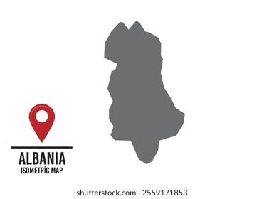 Albanıa vector map illustration, country map with markings. vector illustration.