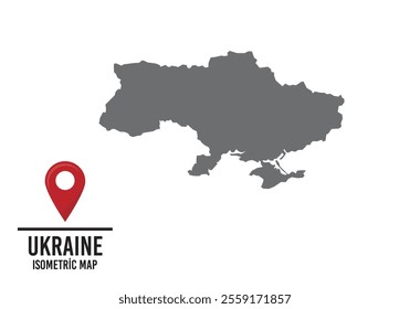 Ukraıne vector map illustration, country map with markings. vector illustration.