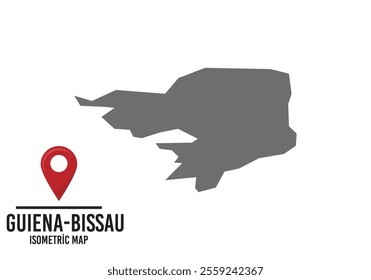 Guıena-Bıssau vector map illustration, country map with markings. vector illustration.