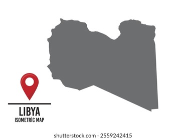 Lıbya vector map illustration, country map with markings. vector illustration.