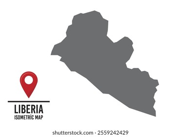 Lıberıa vector map illustration, country map with markings. vector illustration.