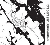 Äänekoski Vector Map Illustration Featuring Finland Geographic Border Regional Area Outline Map Design
