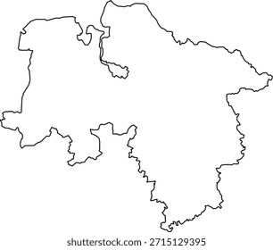 Vector map illustration of Niedersachsen (Lower Saxony), Germany. Clean and minimal design emphasizing administrative boundaries. Suitable for geography, education, business presentations, infographics, web design, and print materials.