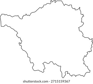 Vector map illustration of Saarland, Germany. Clean and minimal design highlighting administrative boundaries. Suitable for geography, education, business presentations, infographics, web design, and print materials.
