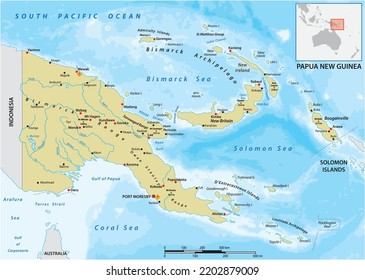 vector map of the Independent State of Papua New Guinea