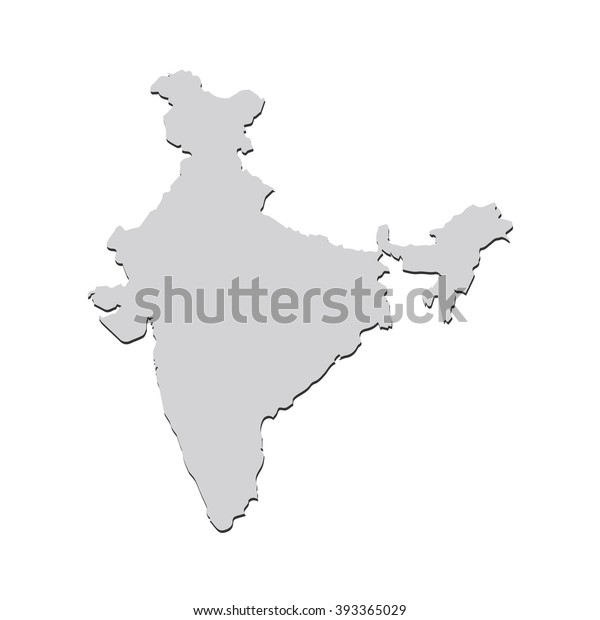 Vector Map India Isolated Vector Illustration Stock Vector (Royalty ...