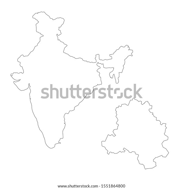 Vector Map India New Delhi Country Stock Vector (Royalty Free ...