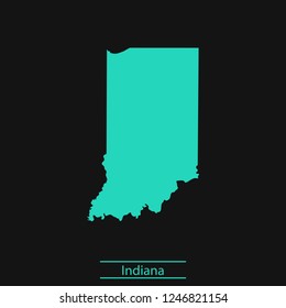 vector map of Indiana