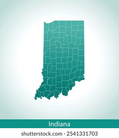 vector map of the Indiana