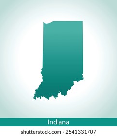 vector map of the Indiana