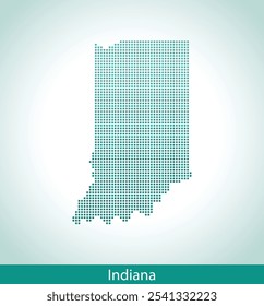 vector map of the Indiana