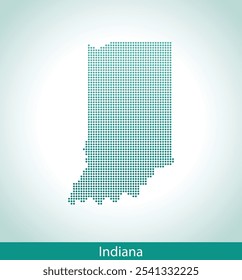 vector map of the Indiana