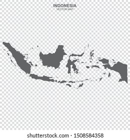 vector map of Indonesia on transparent background