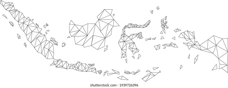 vector map of indonesia style geometry