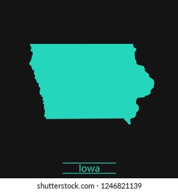 vector map of Iowa
