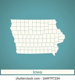 vector map of the Iowa