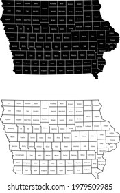 vector map of the Iowa