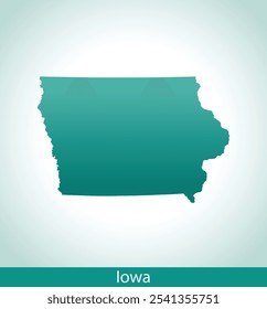 vector map of the Iowa