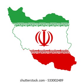 Vector map iran vector Illustration. on White background