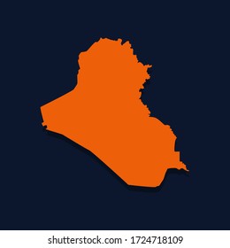
Vector map of Iraq. Isolated vector illustration