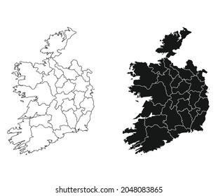 vector map of the Ireland