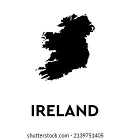 Vector map Ireland country on white background.