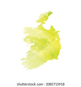Vector map Ireland. Isolated vector Illustration. Black on White background. EPS 10 Illustration.