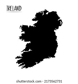 Vector map. Ireland map on white background.