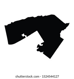 Vector map Islamabad. Isolated vector Illustration. Black on White background. EPS 10 Illustration.