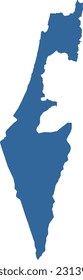 Vector map of Israel within internationally recognized borders