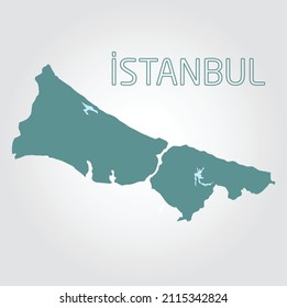 Vector map of Istanbul in Turkey