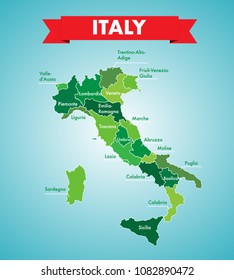 Vector map of Italy