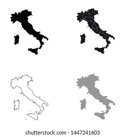 vector map of the Italy