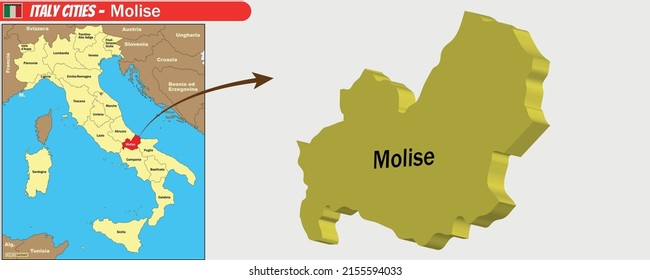 Vector map of Italy Cities - Marche