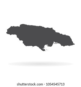 Vector map Jamaica. Isolated vector Illustration. Black on White background. EPS 10 Illustration.