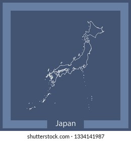 vector map of Japan