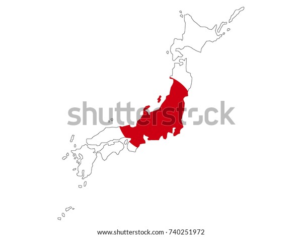 Vector Map Japan Stock Vector (Royalty Free) 740251972 | Shutterstock