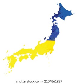 Vektorgrafik Japan. Einzelne Vektorgrafik. Schwarz auf weißem Hintergrund. EPS10-Illustration.