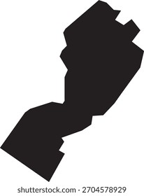 Mapa de Vector de Jardín Exotique Region of Monaco Silhouette